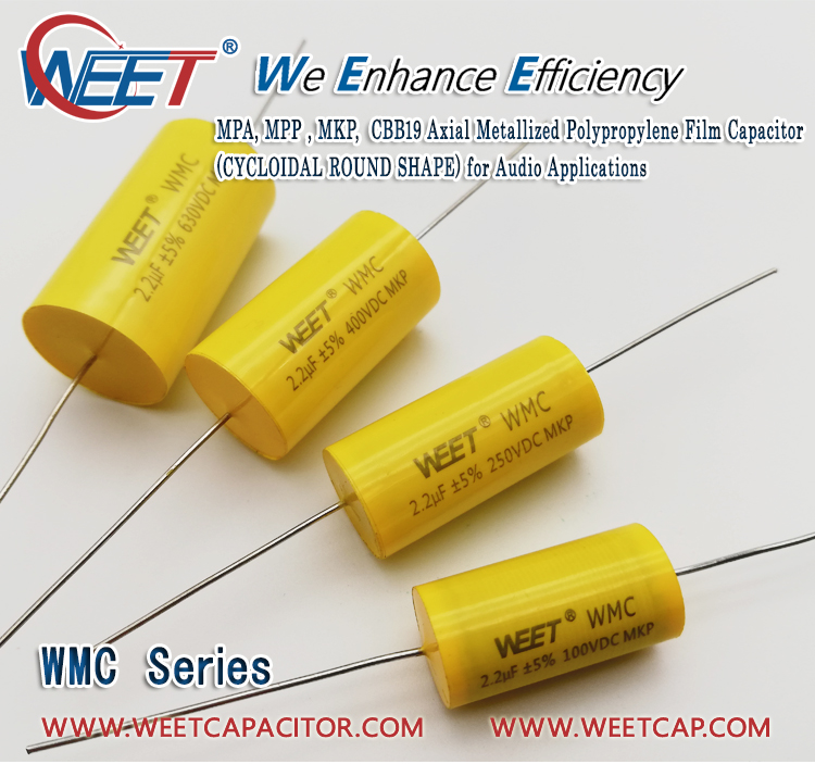 WEET-WEE-Technology-MPA-MPP-MKP-CBB19-Axial-Metallized-Polypropylene-Film-Capacitor-CYCLOIDAL-ROUND-SHAPE-for-Audio-Applications